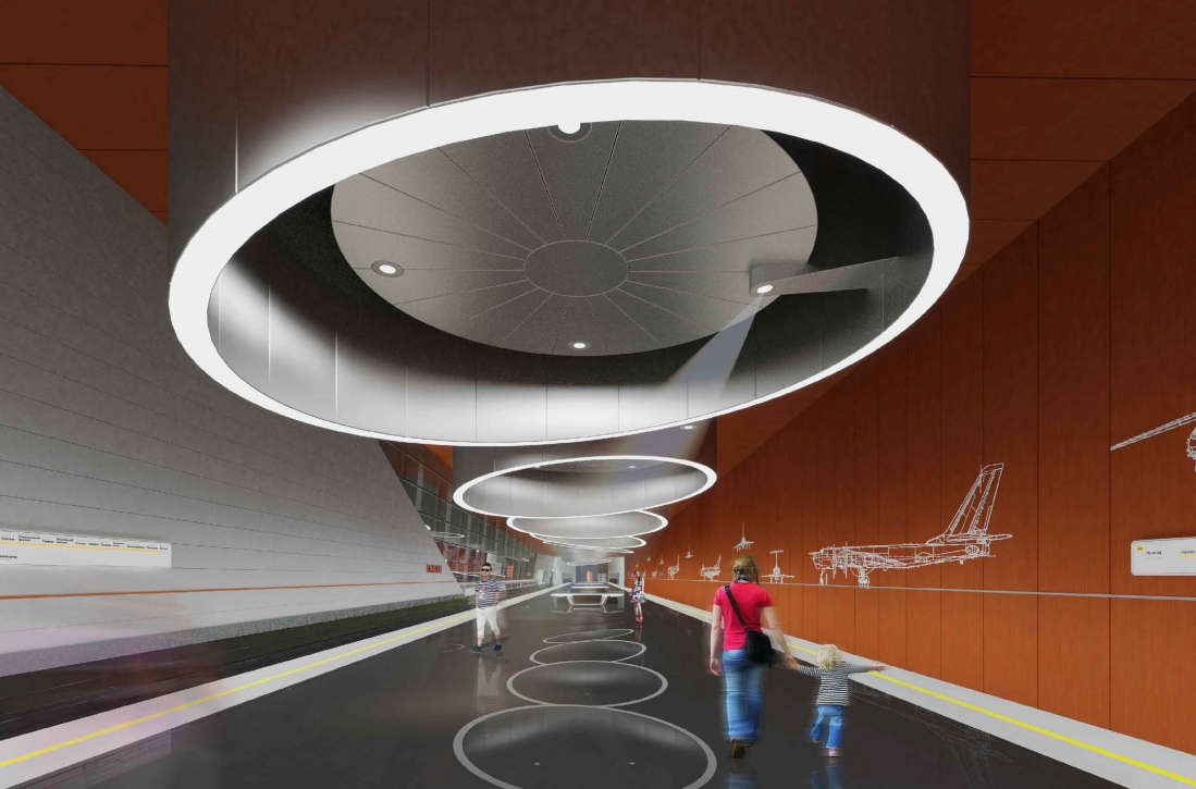 Станцию метро "Пыхтино" оформят в авиационном стиле