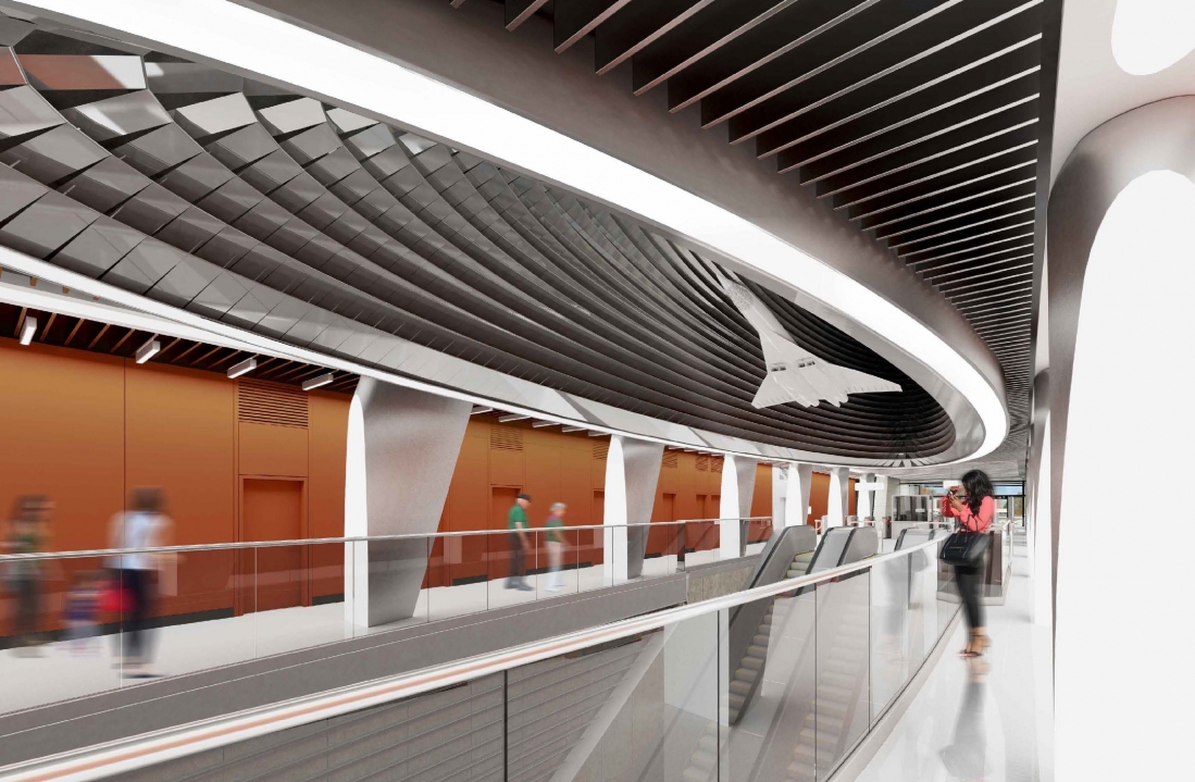 Станцию метро "Пыхтино" оформят в авиационном стиле