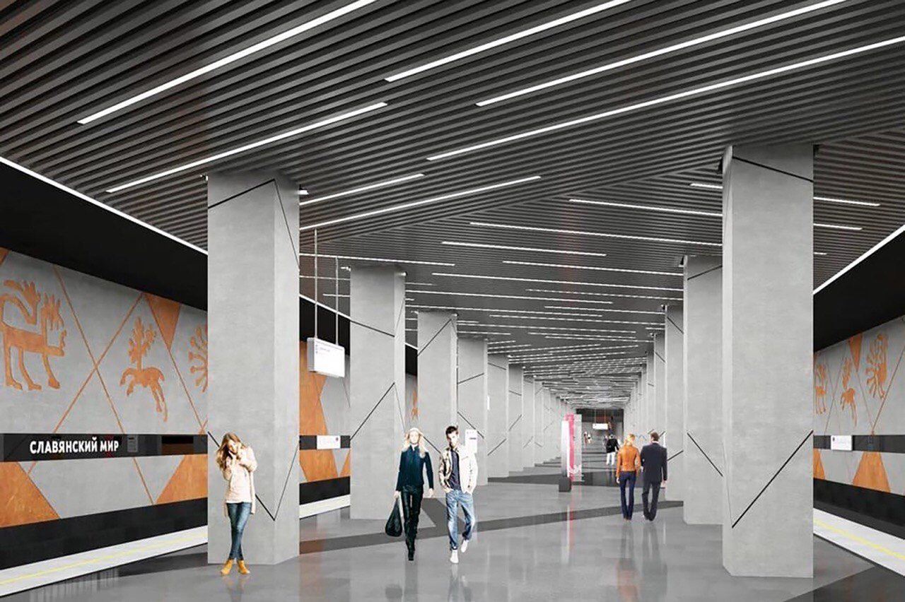 В Москве начали строить вестибюль станции метро "Славянский мир"