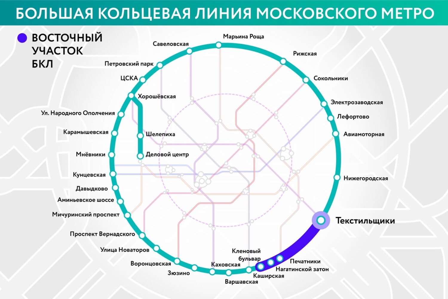 Восточный участок БКЛ метро достроят в 2022 году