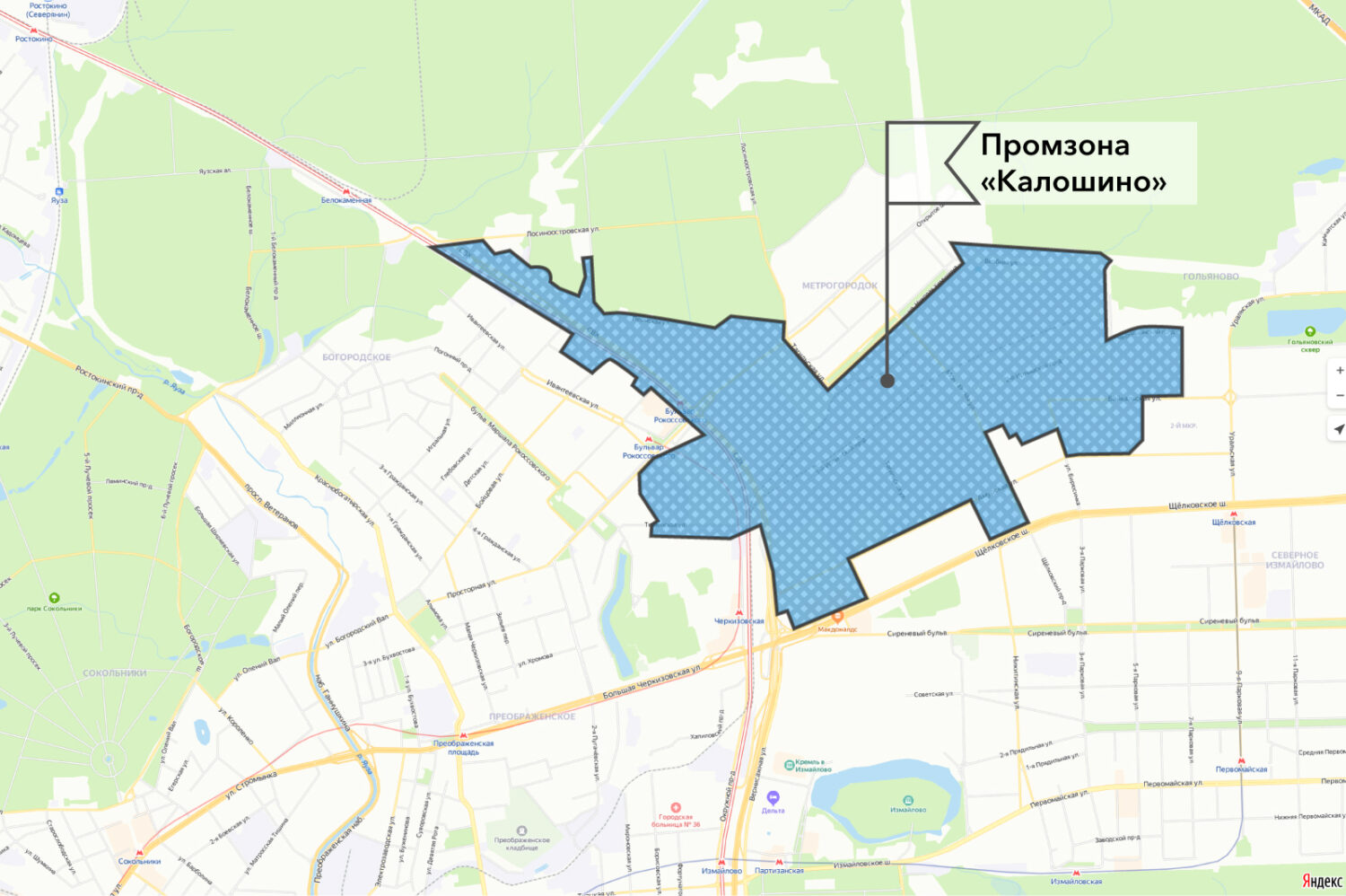 Жилые кварталы построят на месте промзоны "Калошино"