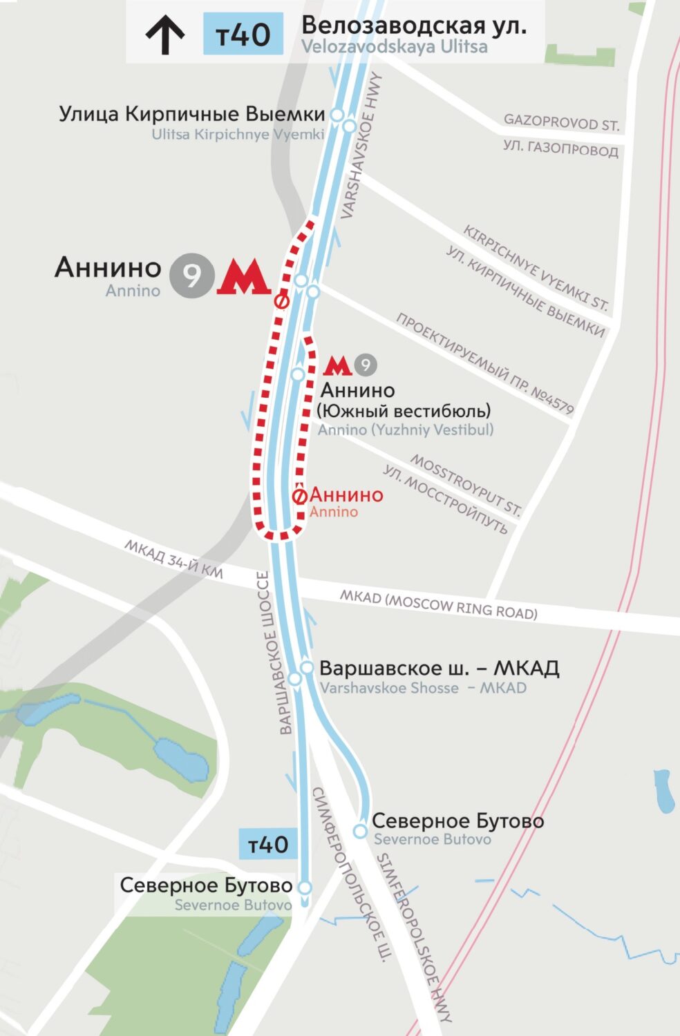 Автобусные маршруты изменятся в районе станции метро "Аннино"