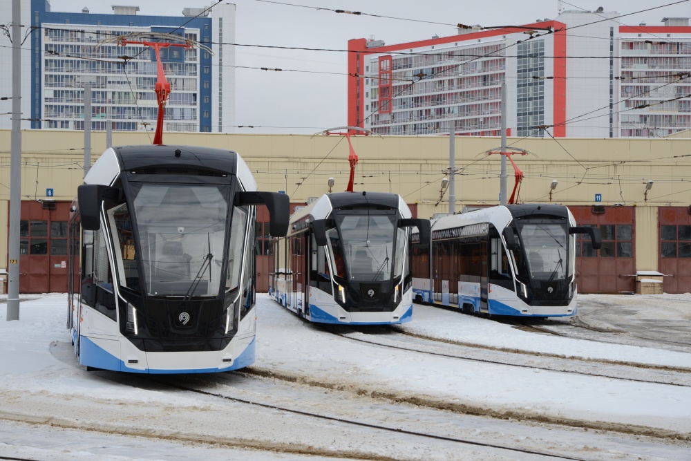 В Москву поступили первые трамваи "Витязь-М" из новой поставки