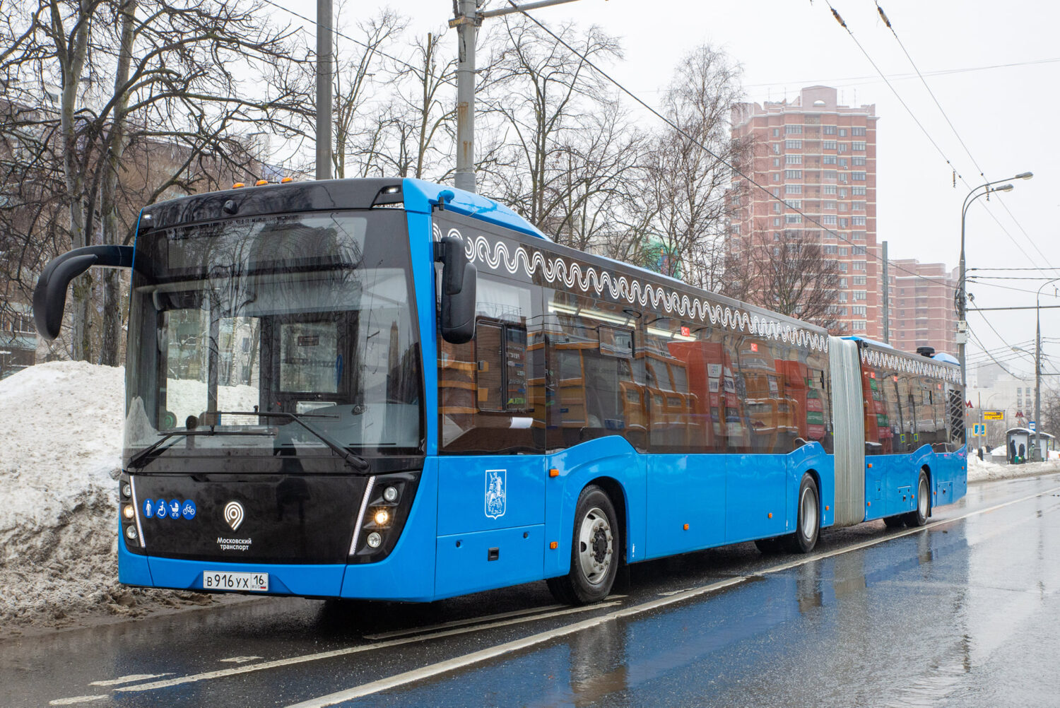 В Москву на испытания поступил первый сочлененный автобус КАМАЗ