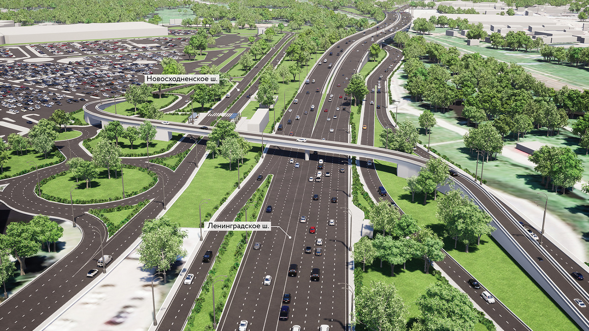 Два путепровода построят на 24-25 км Ленинградского шоссе