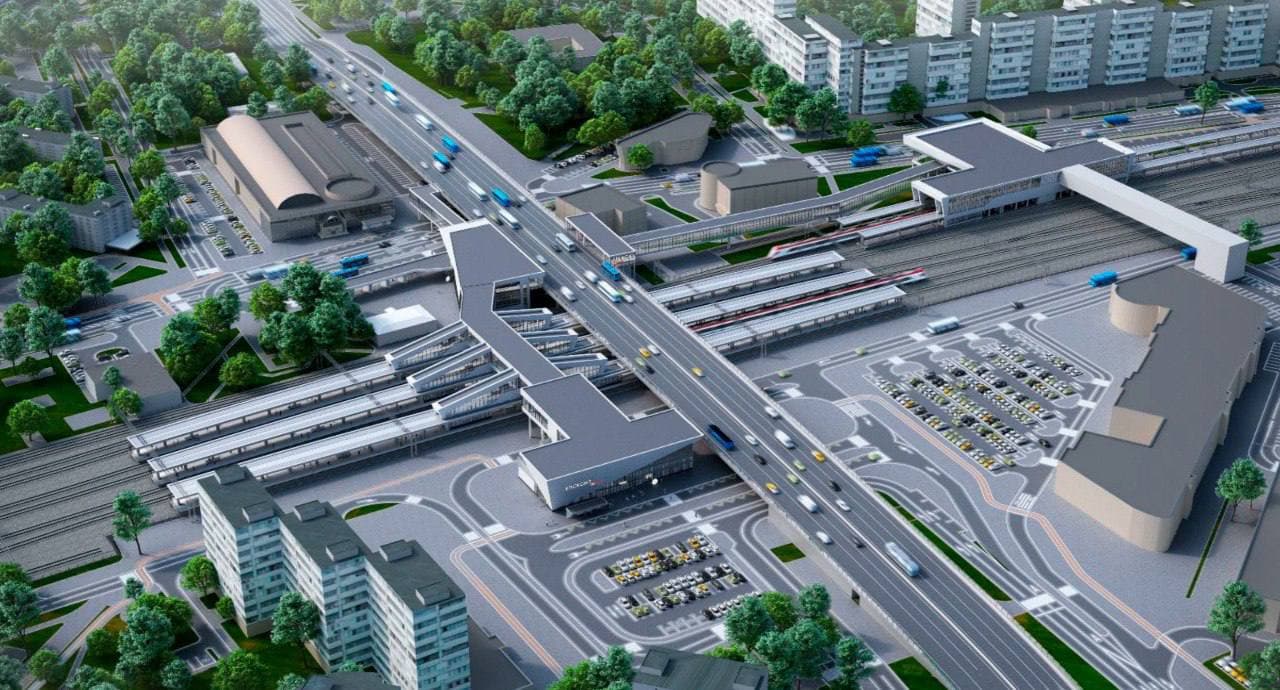Пассажирский терминал начали строить на станции "Крюково" в Зеленограде