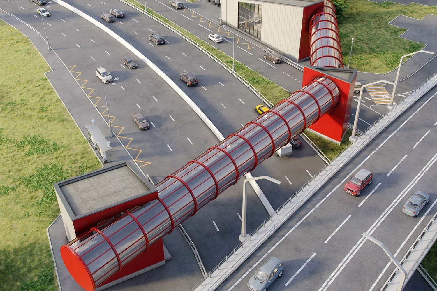 Пешеходный мост в виде прозрачной трубы построят в районе Хорошёво-Мнёвники