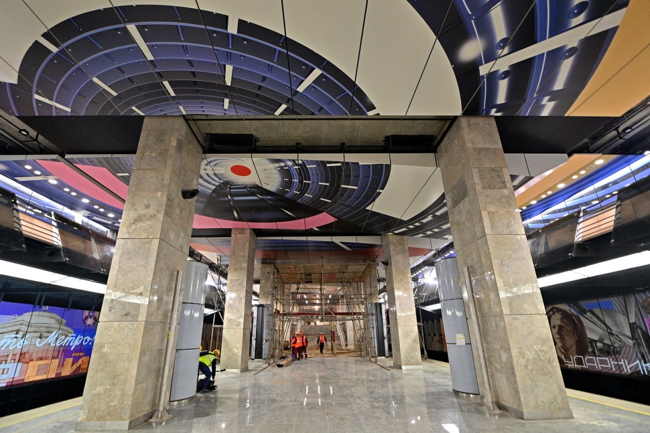 Архитектурная отделка платформы завершена на станции "Сокольники" БКЛ метро