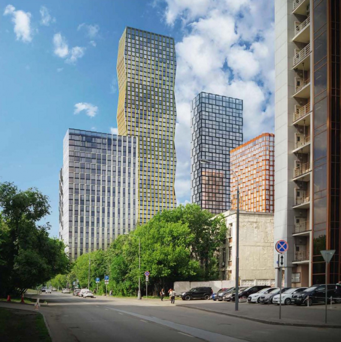 Жилой комплекс в Хорошёвском районе будет состоять из пяти башен