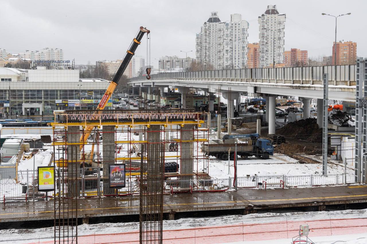 Реконструкция станции "Крюково" в Зеленограде выполнена на 60%