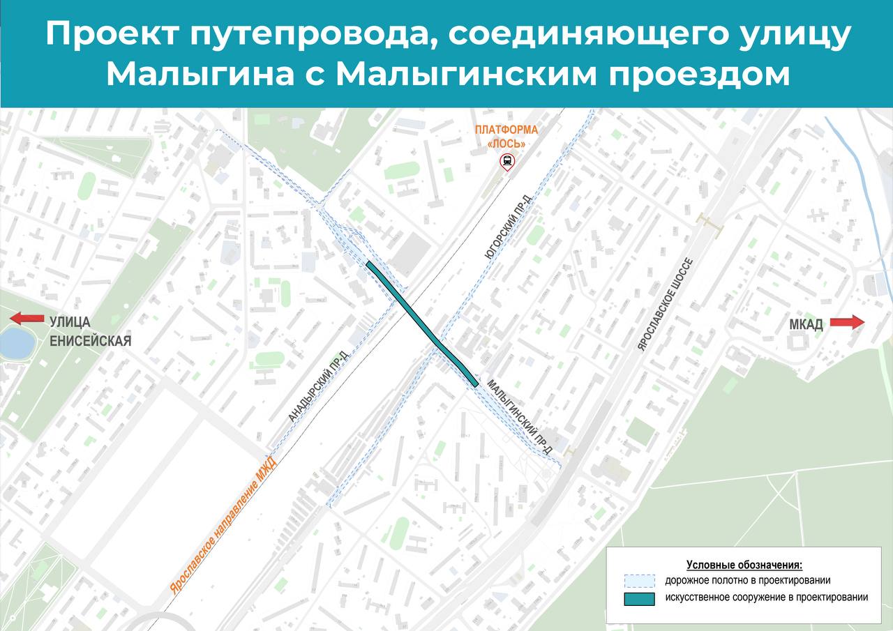 Четыре путепровода через ж/д пути построят на севере Москвы