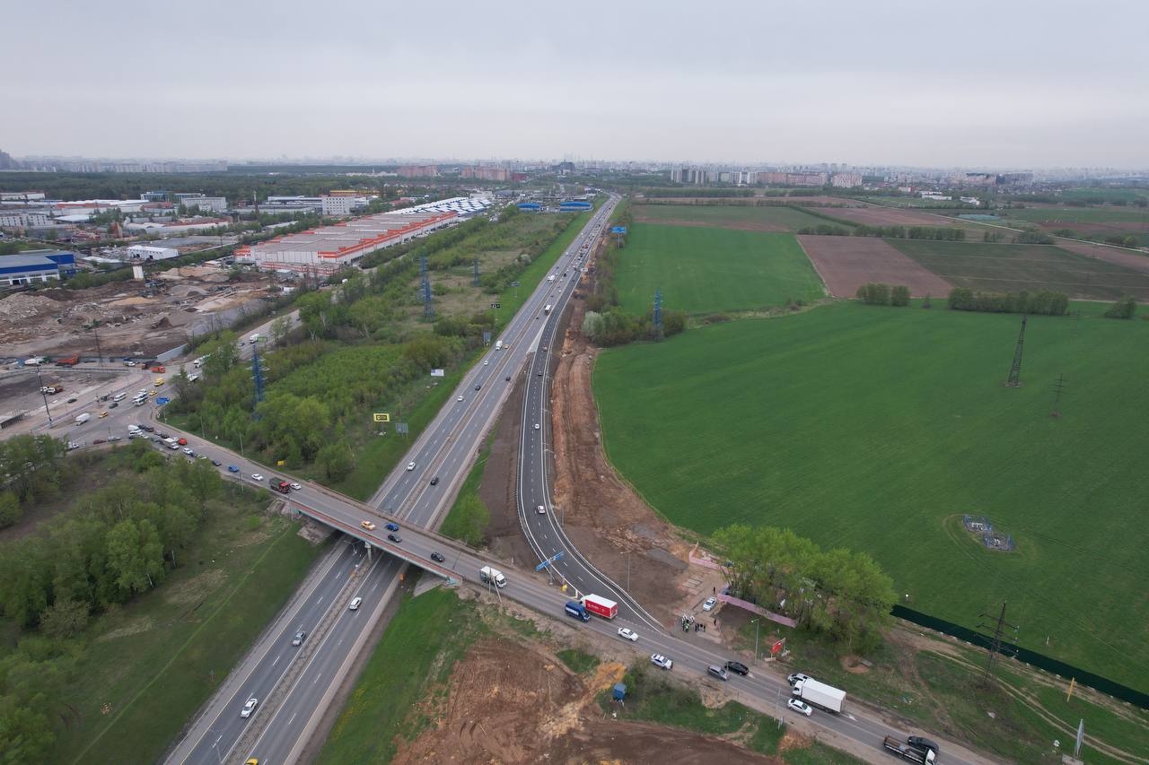 Съезд с Володарского шоссе на трассу А-105 открыли в Подмосковье