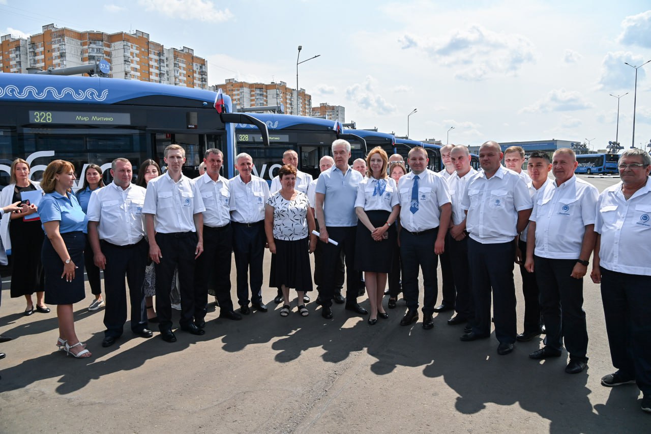Электробусный парк открыли в московском районе Митино
