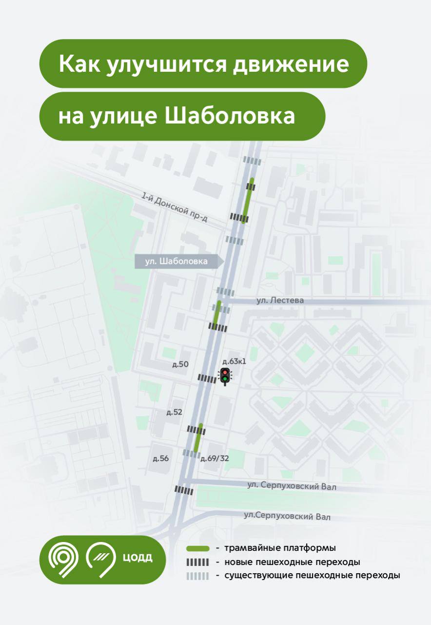 Новую транспортную схему разработали для улицы Шаболовка