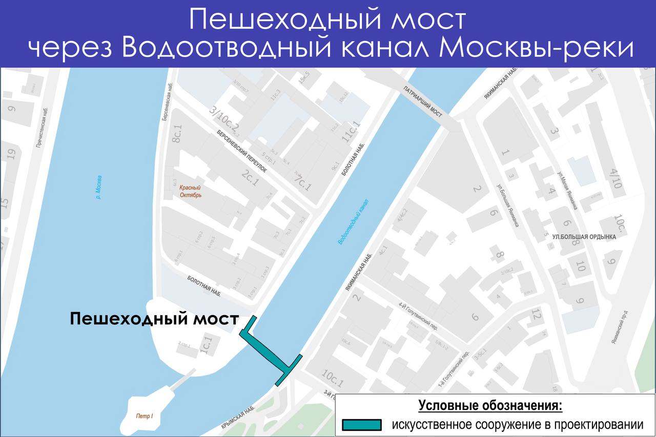 Мост, который свяжет остров Балчуг с Парком Горького и "Музеоном", доставили в Москву