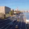 На Бережковской набережной в Москве обновили асфальт