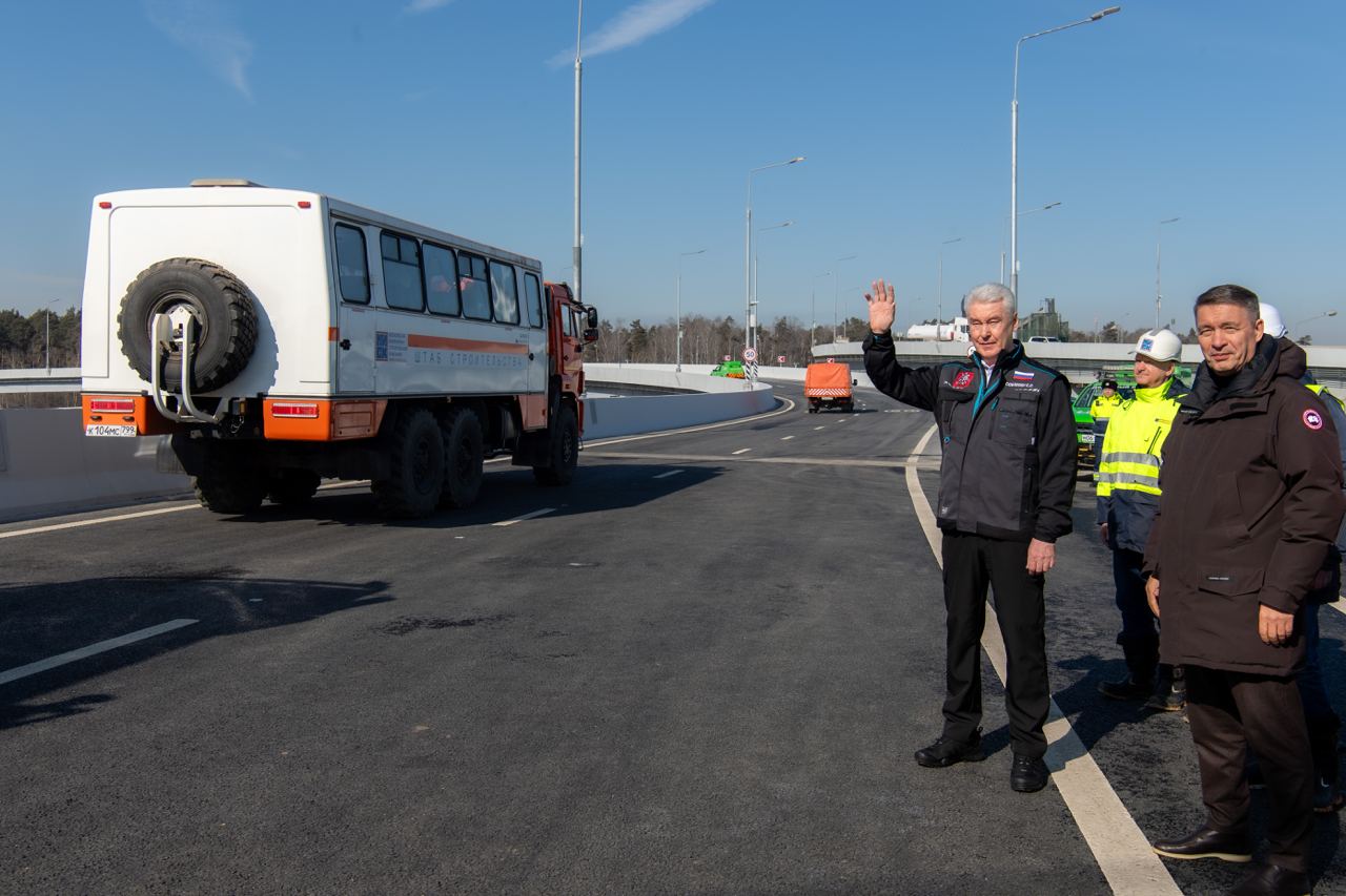 Развязку открыли в Москве на пересечении МКАД и улицы Верхние поля